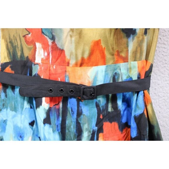 Moulinette Soeurs-Anthropologie Strapless Silk Blend Watercolor Dress-Size 4 - Picture 4 of 14